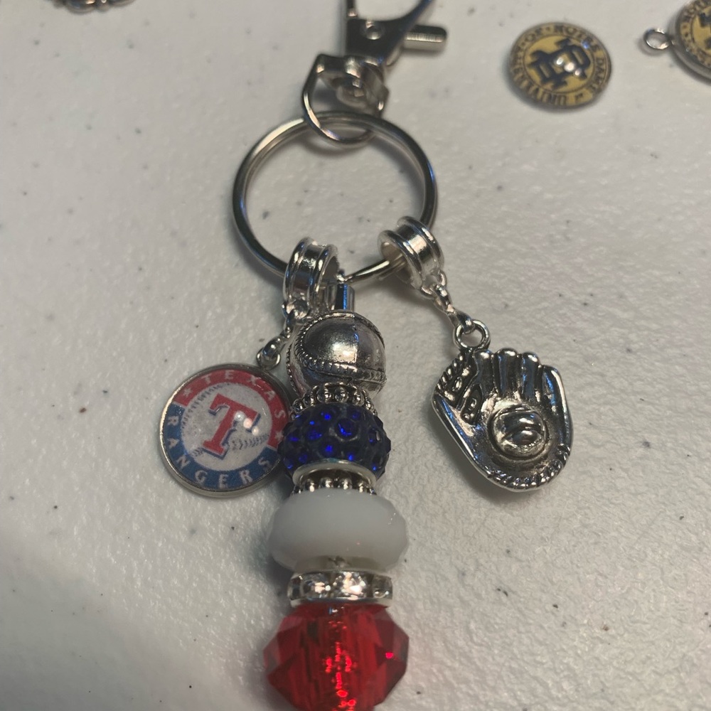 Texas Rangers keychain